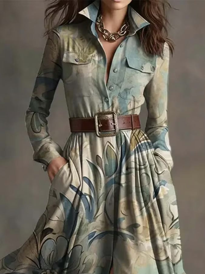 Bella | Floral Belted Maxi Dress