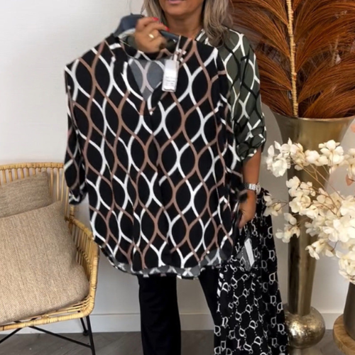 Crystal™ | Long Sleeve Blouse Diamond Geo Edit