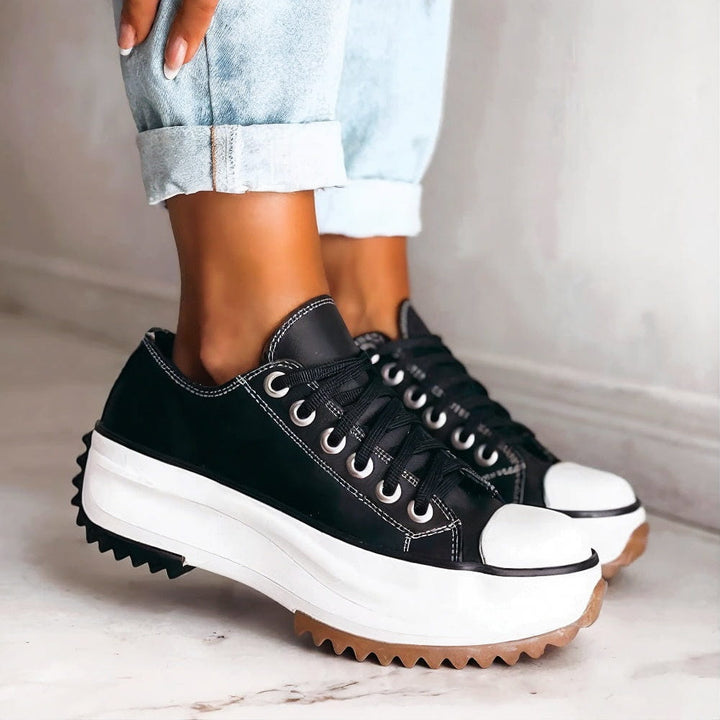 Valerie | Chunky Platform Lace-Up Sneakers