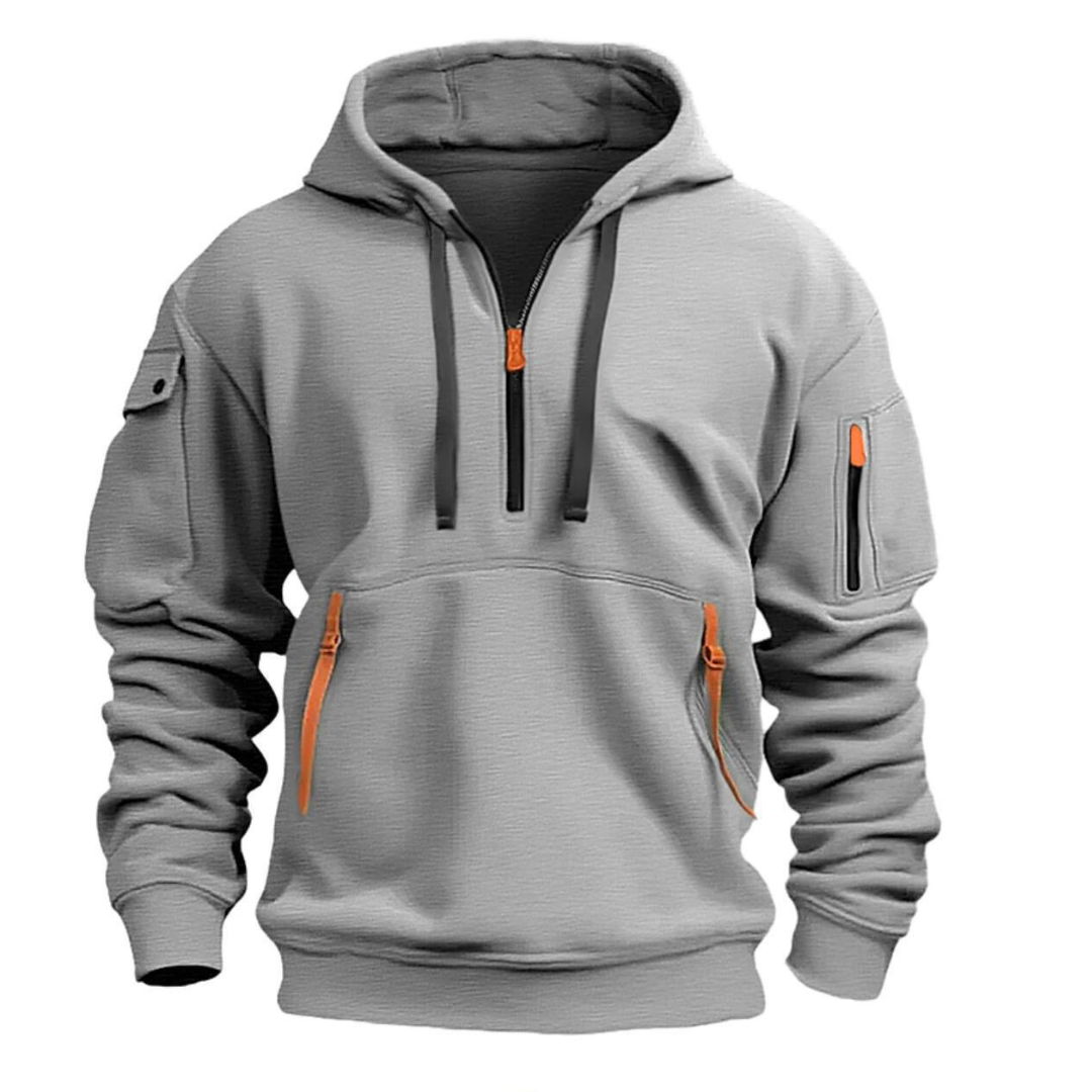 Patrick | Zip Detail Utility Hoodie
