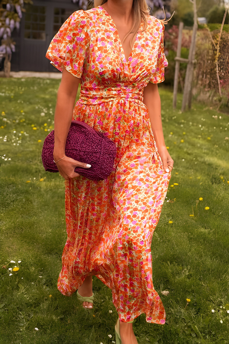 Norma™ | Flowing V-Neck Maxi Dress