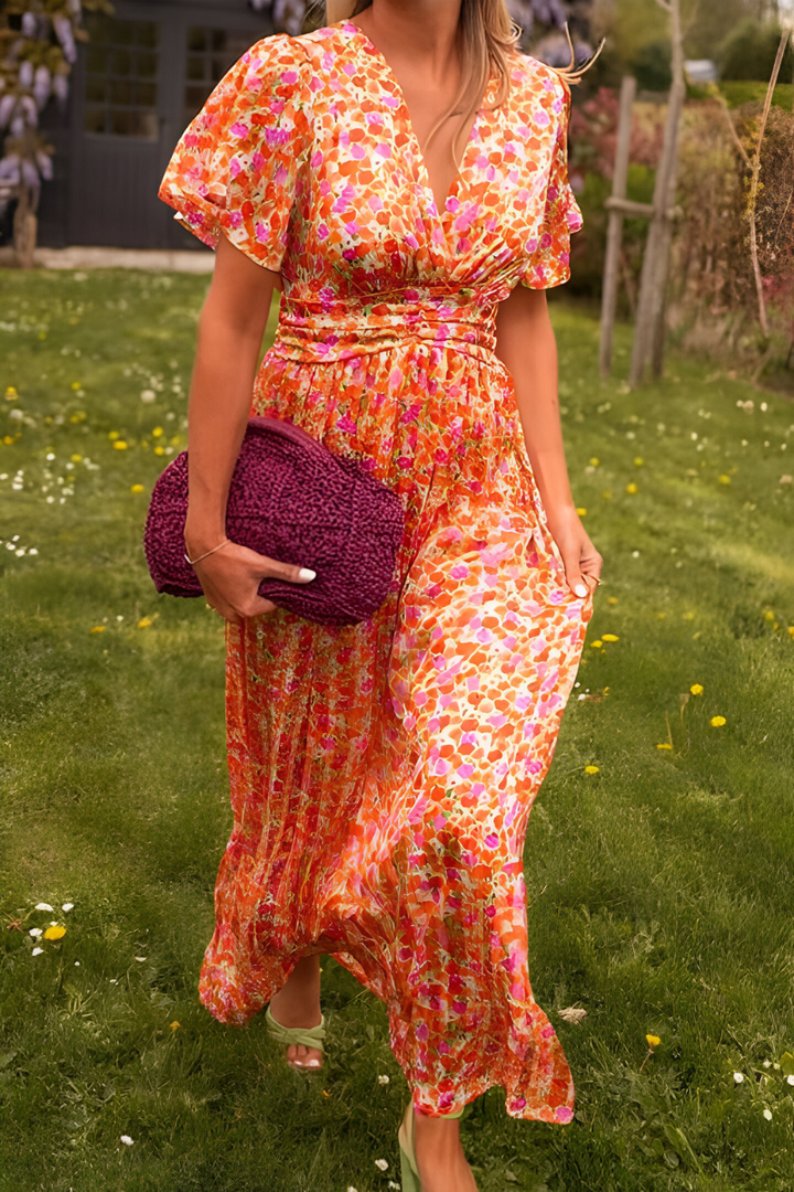 Norma™ | Flowing V-Neck Maxi Dress