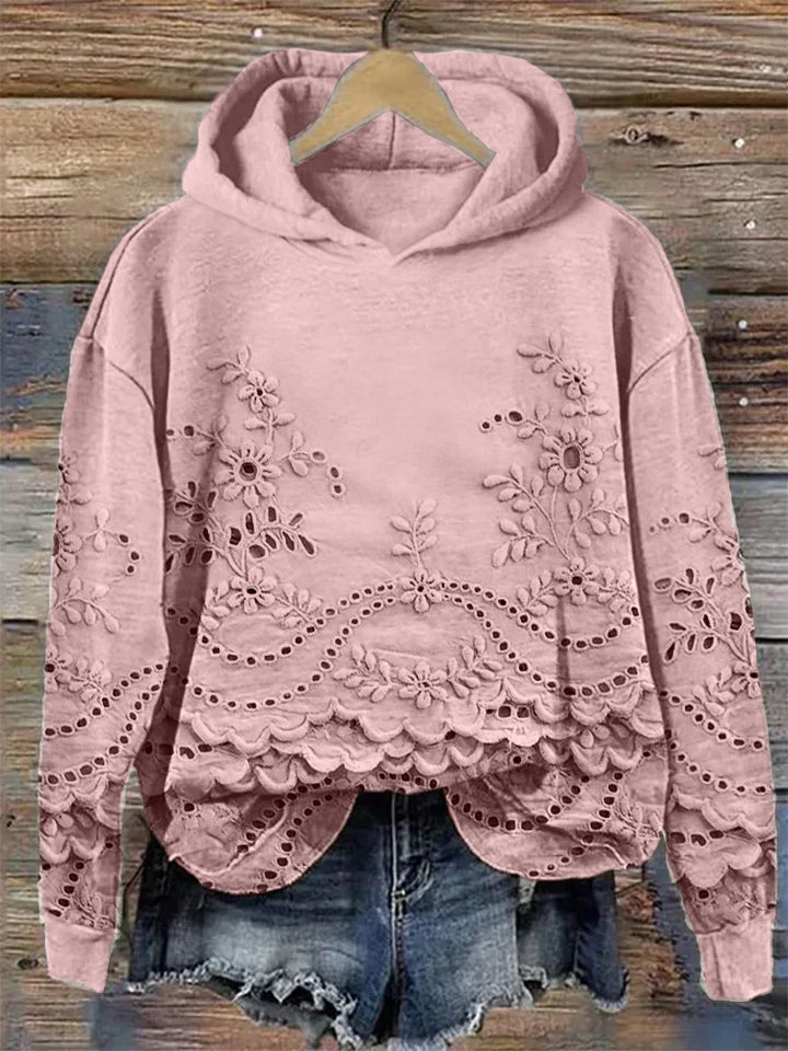 Alma | Embroidered Lace Hoodie