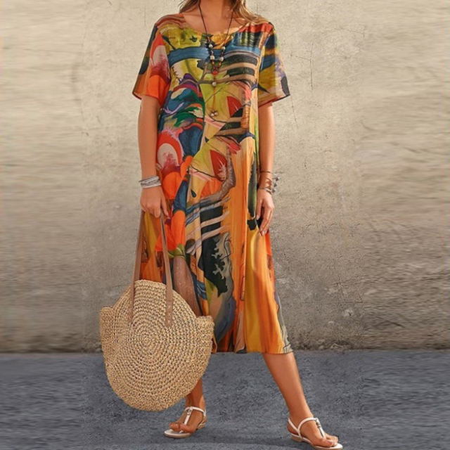 Hannah | Elegant Colorful Dress