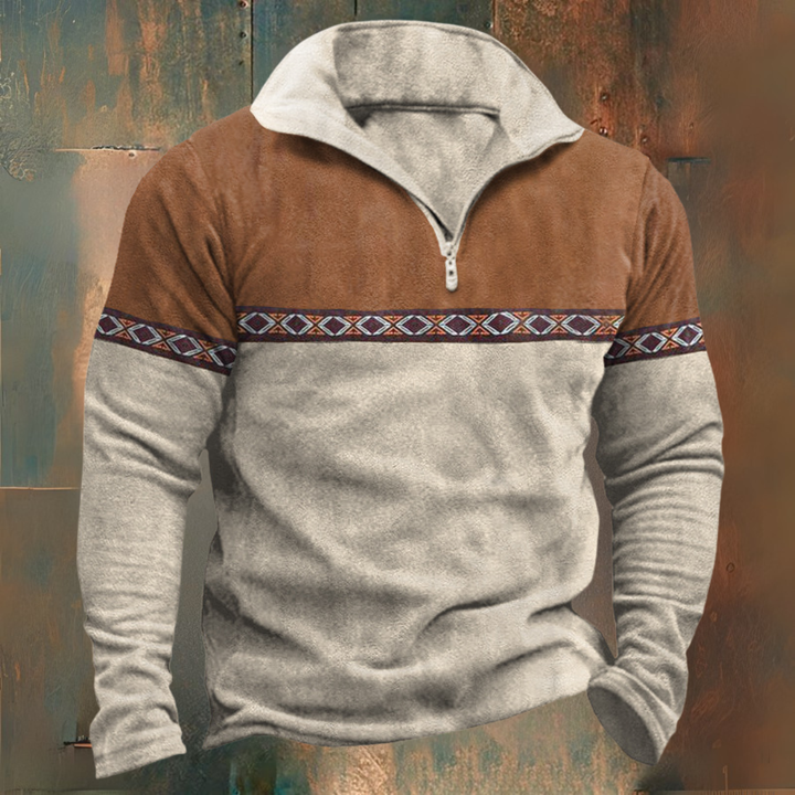 Caleb | Jacquard Half-Zip Sweatshirt