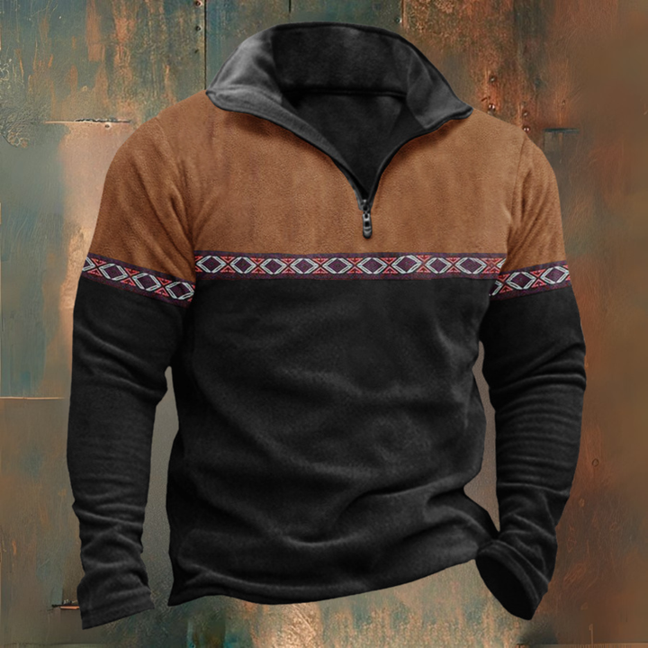 Caleb | Jacquard Half-Zip Sweatshirt