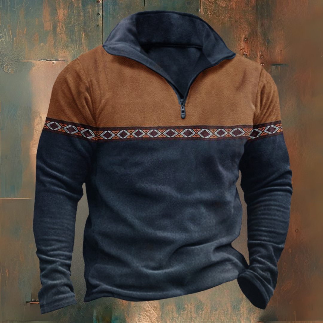 Caleb | Jacquard Half-Zip Sweatshirt