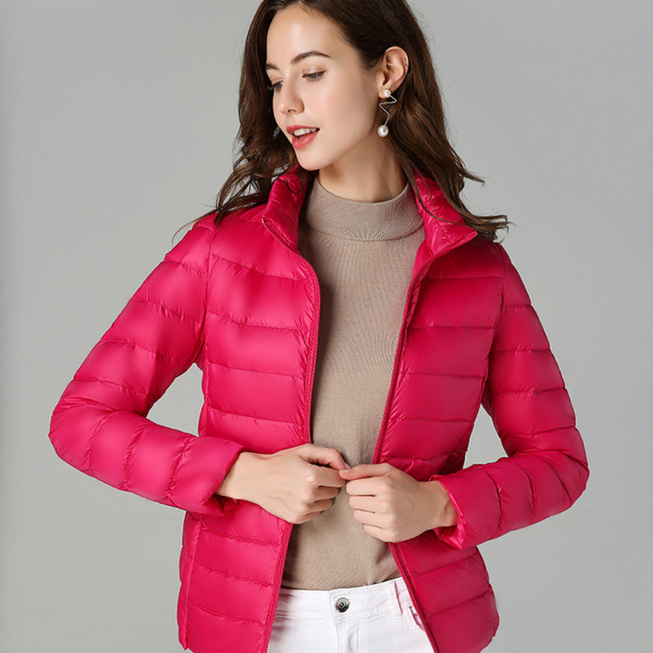 Charlotte™ | Ultralight Down Jacket with Sophisticated Pleats