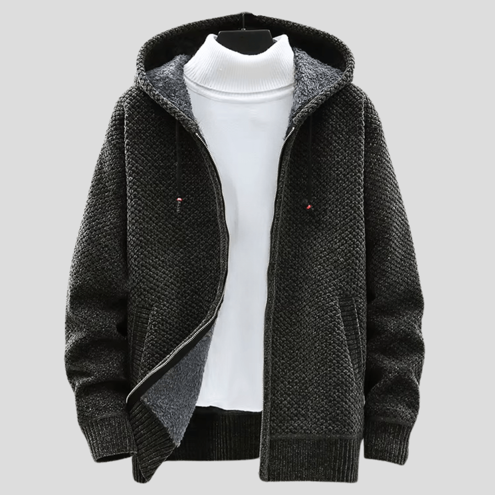 Nicholas | Hooded Textured Knit Jacket
