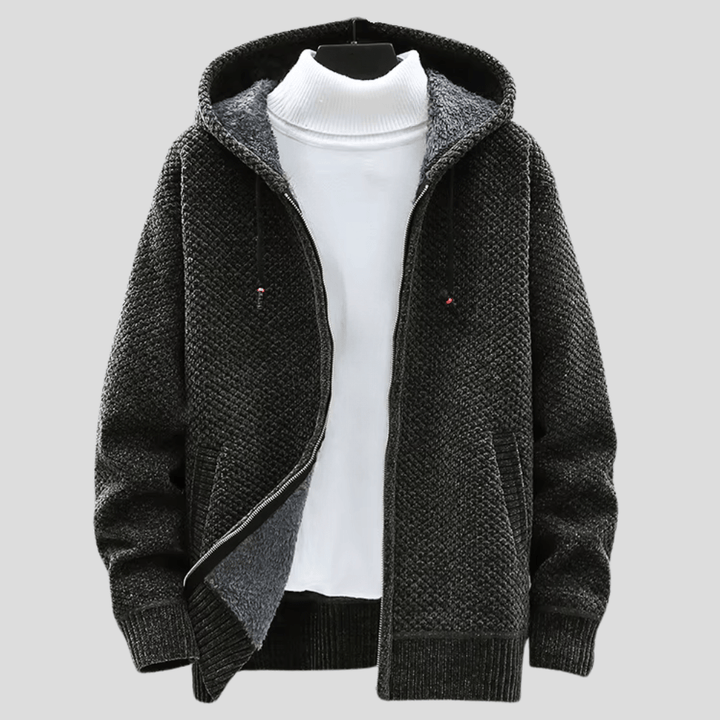 Nicholas | Hooded Textured Knit Jacket