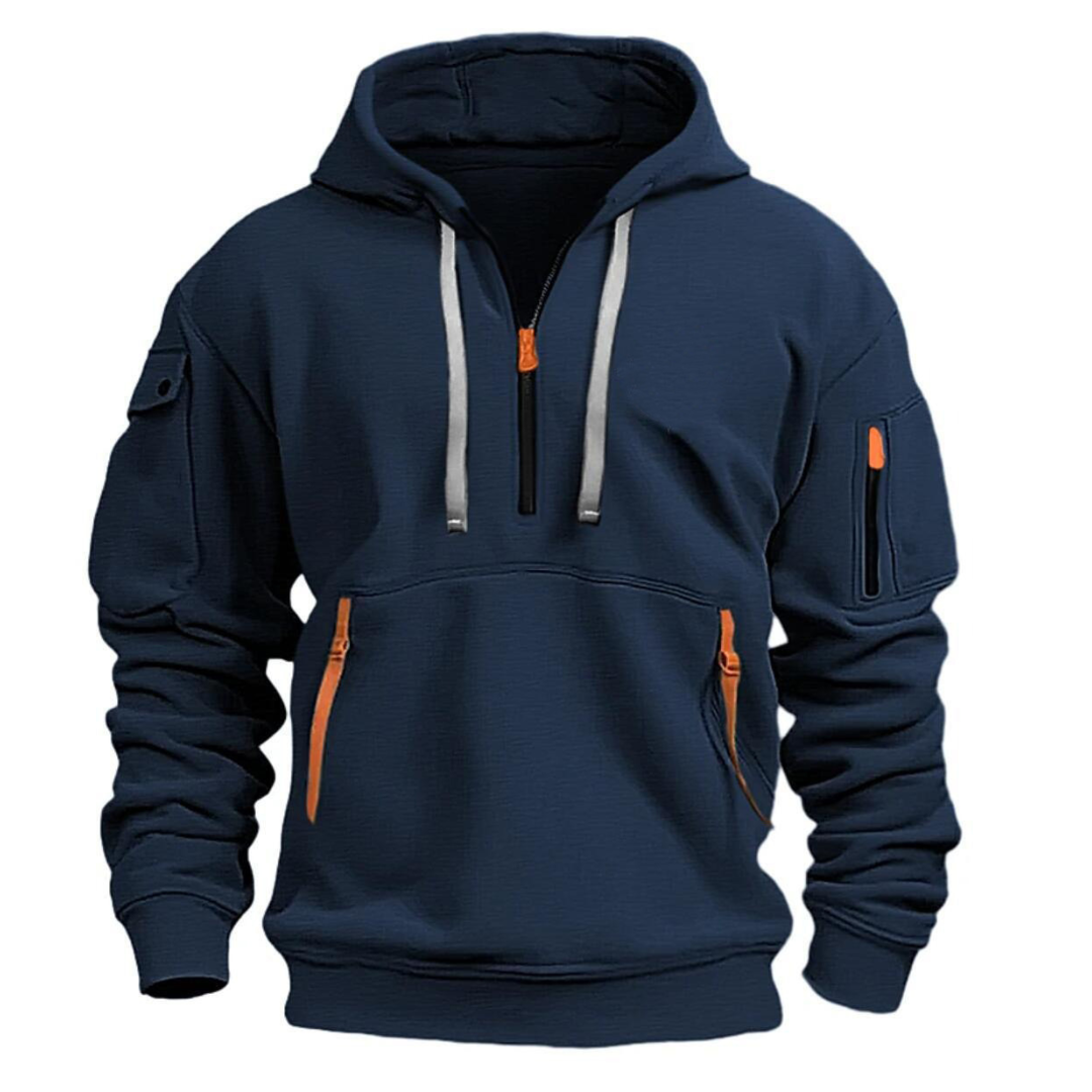 Patrick | Zip Detail Utility Hoodie