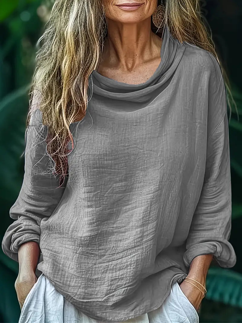 Phoebe | Draped Collar Top