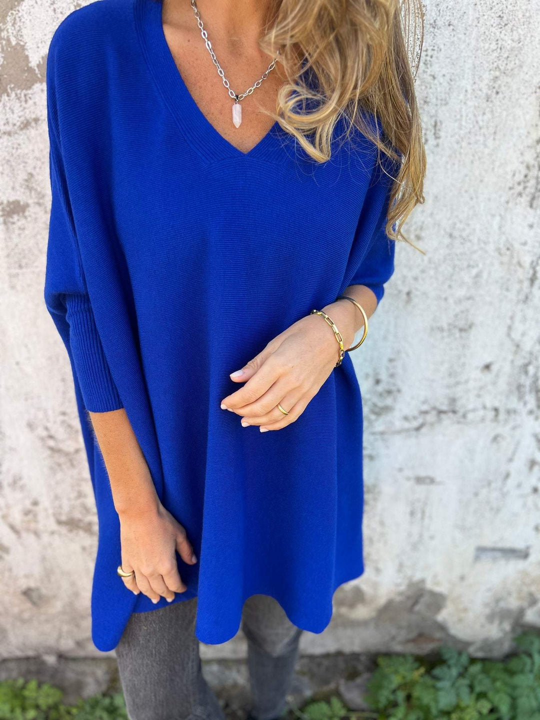 Katy™ | Cozy V-neck oversized sweater