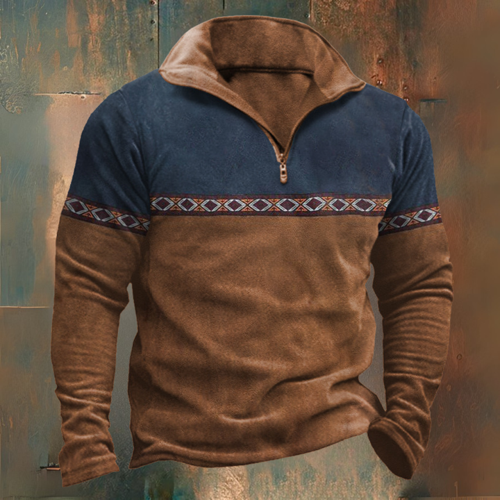 Caleb | Jacquard Half-Zip Sweatshirt