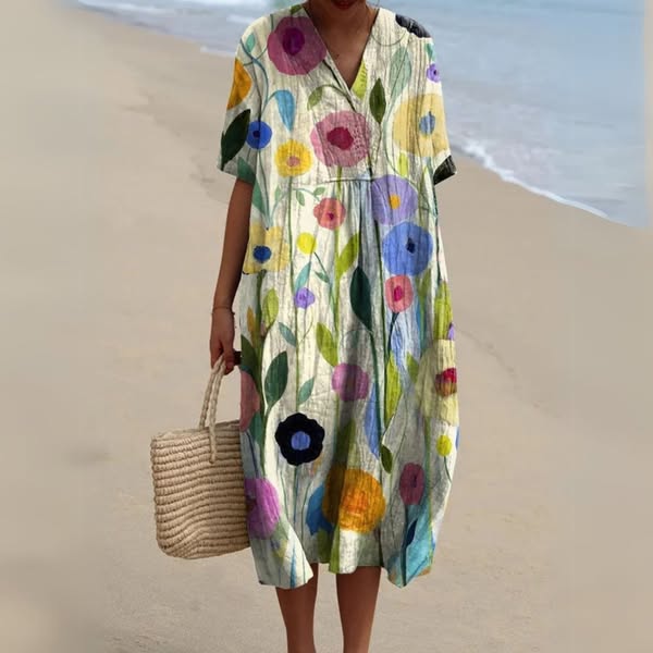 Sophia | Dress with vibrant floral pattern
