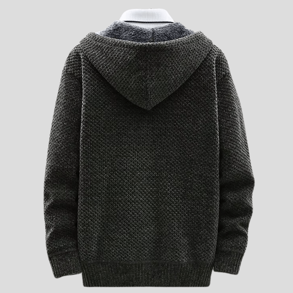 Nicholas | Hooded Textured Knit Jacket