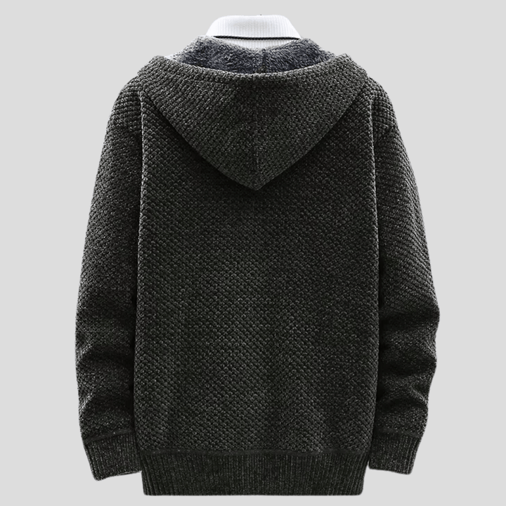 Nicholas | Hooded Textured Knit Jacket