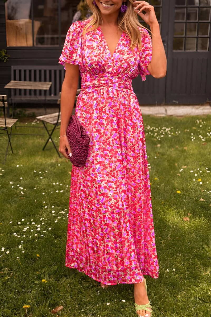 Norma™ | Flowing V-Neck Maxi Dress
