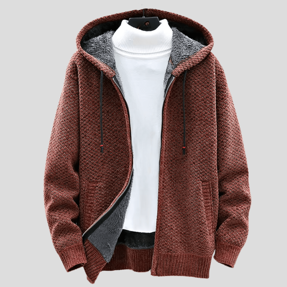 Nicholas | Hooded Textured Knit Jacket