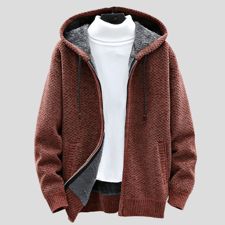 Nicholas | Hooded Textured Knit Jacket