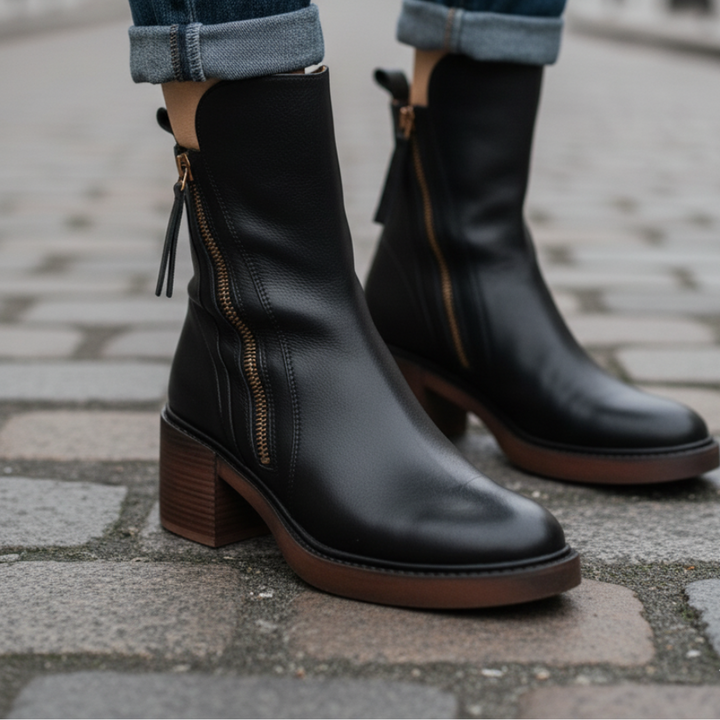 Selena | Block Heel Ankle Boots