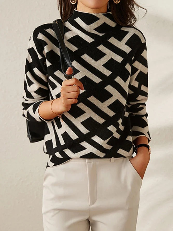 Faye | Geometric Patterned Sweater