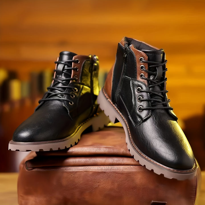 Alexander | Rugged Lace-Up Leather Boots