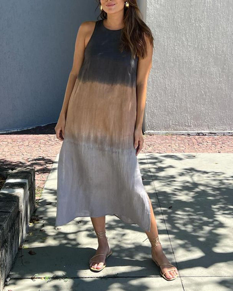 Gladys™ | Sleeveless Gradient Midi Dress Statement
