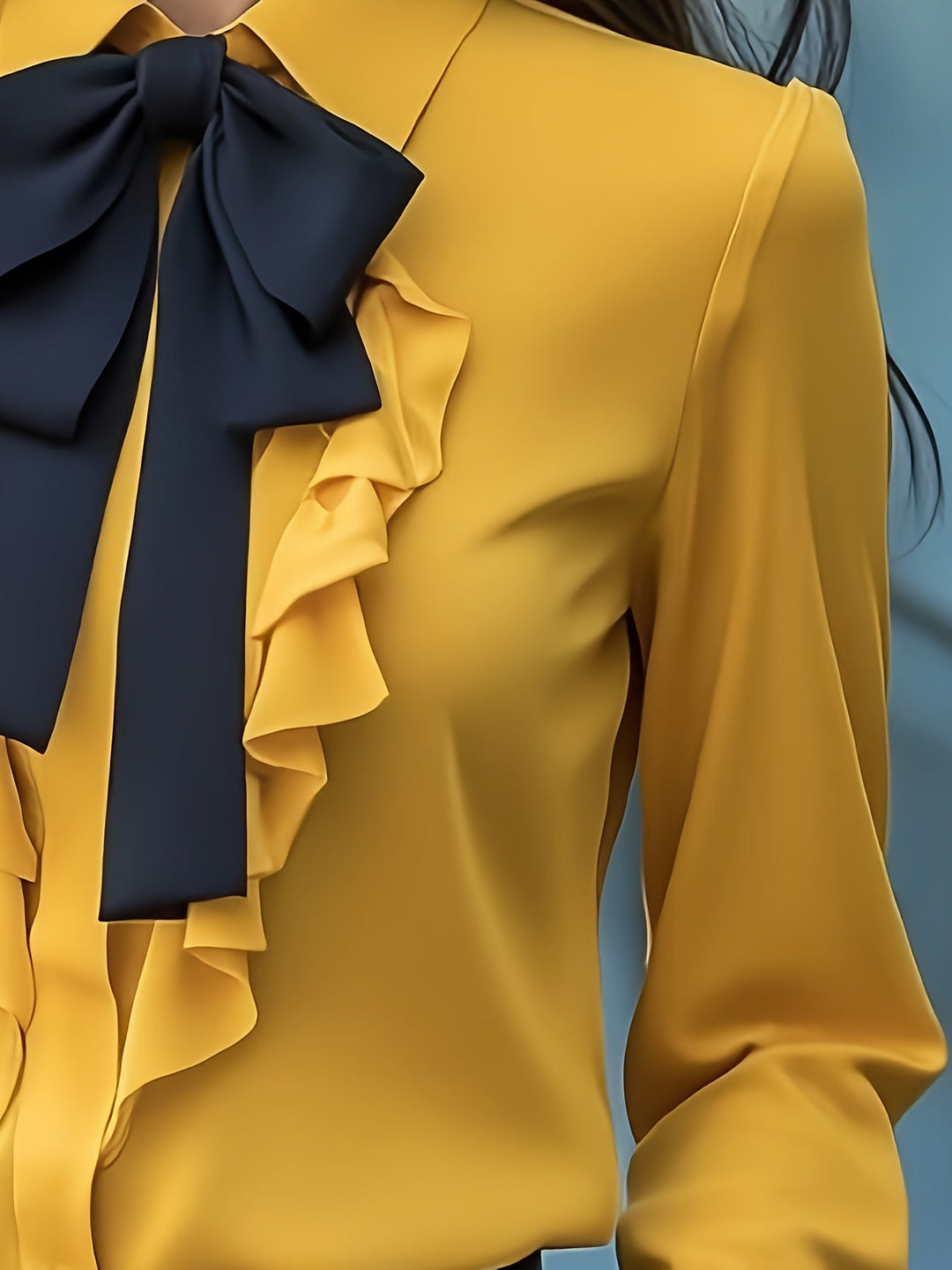 Desiree | Bow-Tie Ruffle Blouse
