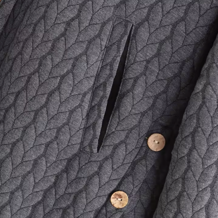 Mia | Quilted Button-Up Hooded Coat
