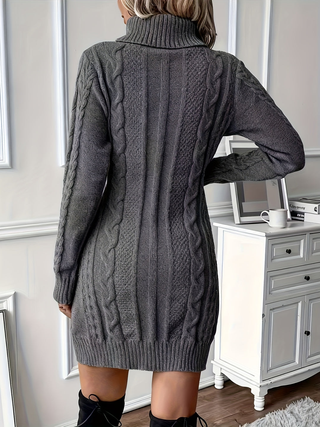 Michelle | Elegant Turtleneck Sweater Dress