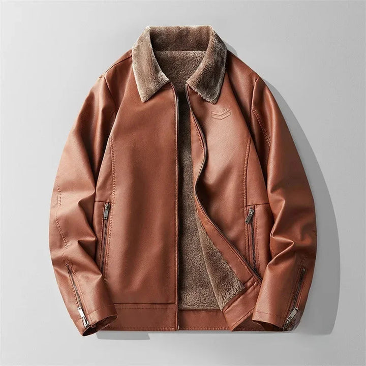 Charles | Warm Lined Leather Jacket