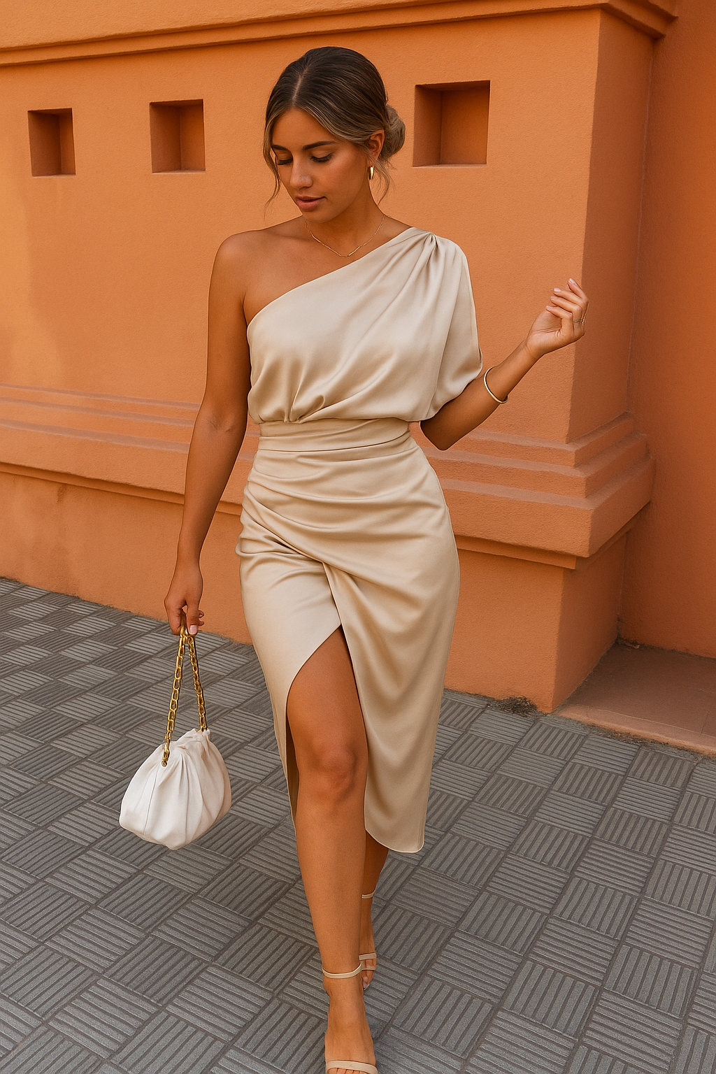Tanya | One Shoulder Midi Dress