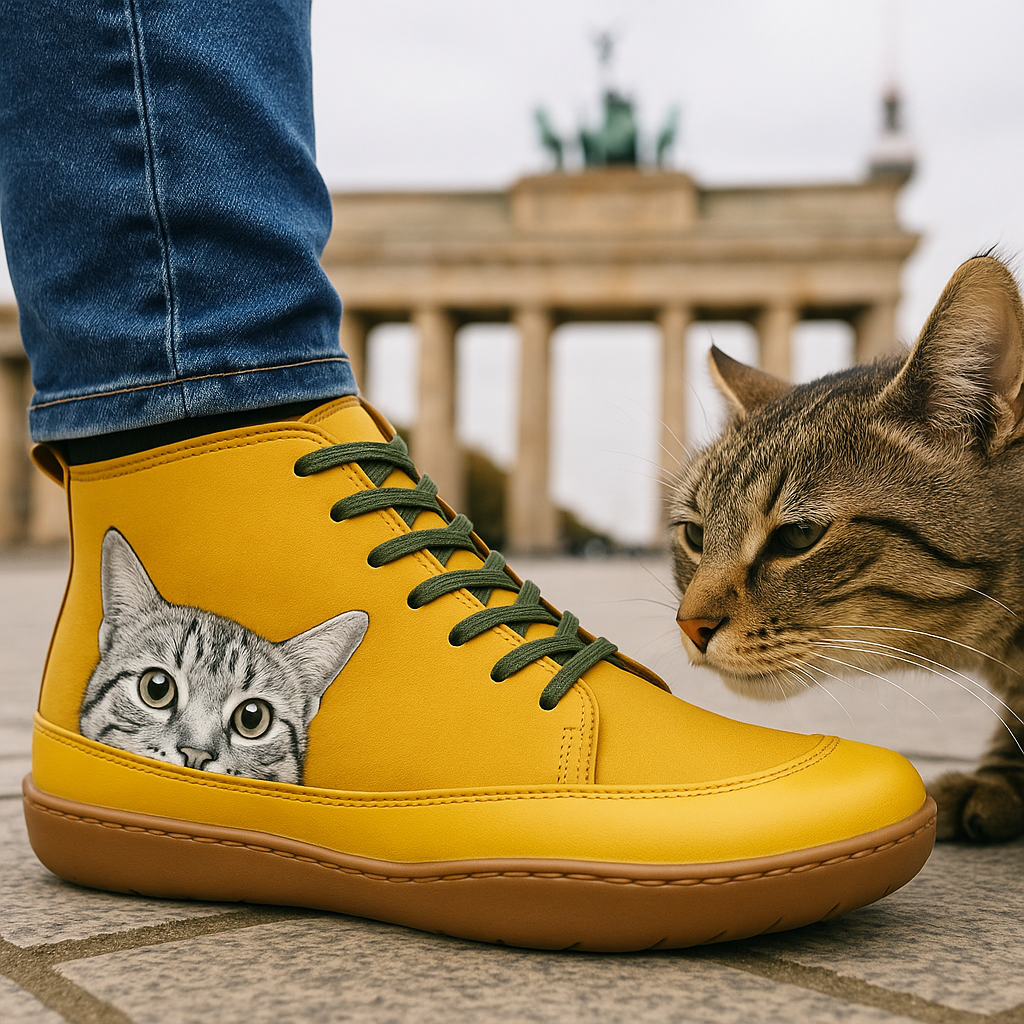Alessia | Casual Cat Print Ankle Boots