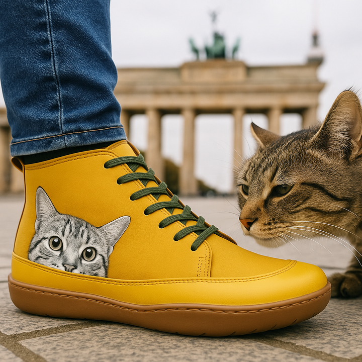 Alessia | Casual Cat Print Ankle Boots