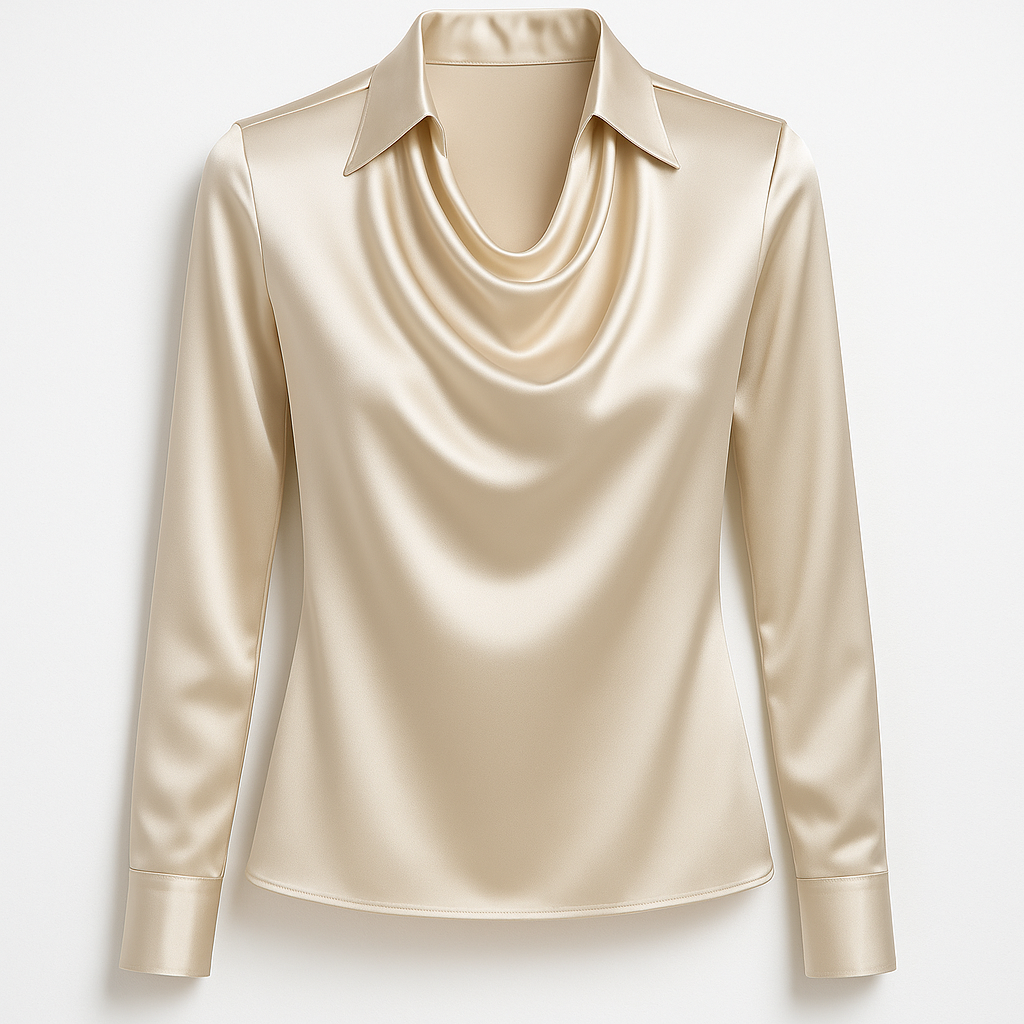 Everly™ | Luxe Drape-Neck Blouse