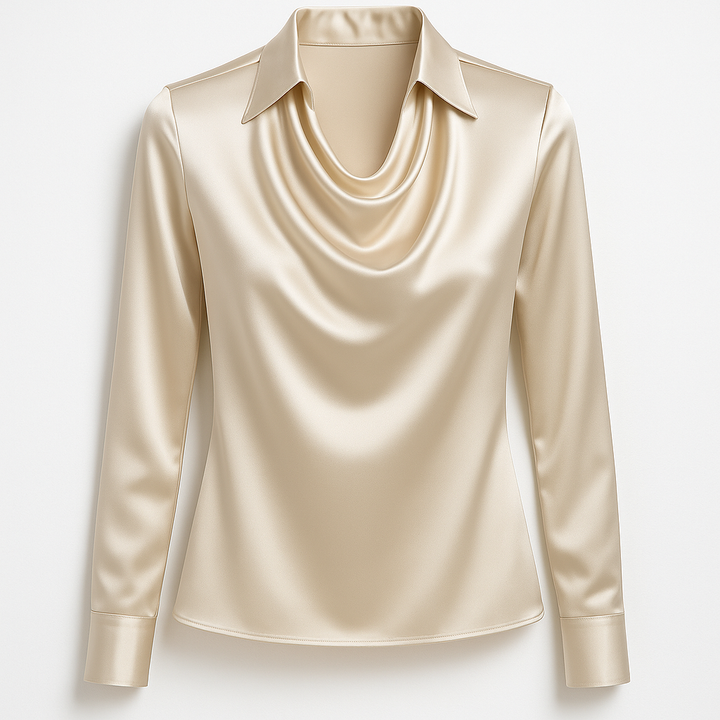 Everly™ | Luxe Drape-Neck Blouse