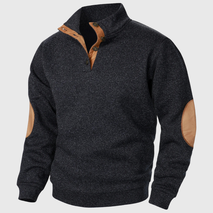Richard | Quarter-Button Pullover Sweatshirt