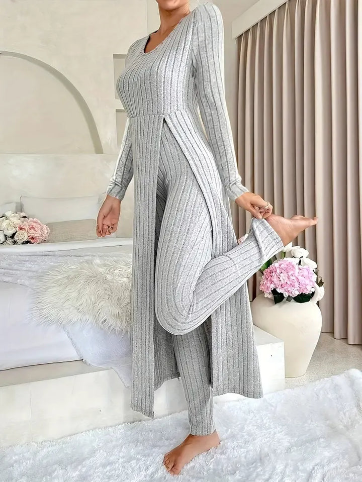 Anabelle | Ribbed Knit Two-Piece Lounge Set