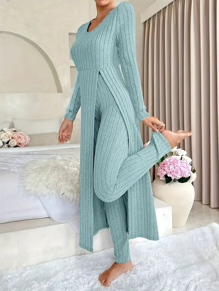Anabelle | Ribbed Knit Two-Piece Lounge Set