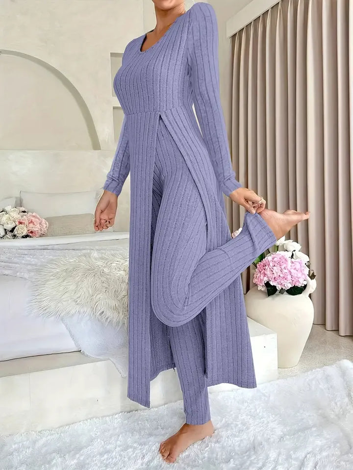 Anabelle | Ribbed Knit Two-Piece Lounge Set