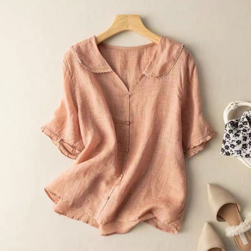 Lucy™ | Lightweight Linen Blouse with Subtle Elegance
