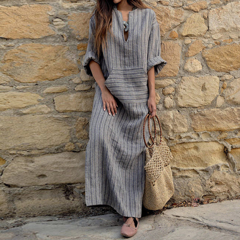 Dorothy™ | Striped Pocket Maxi Dress