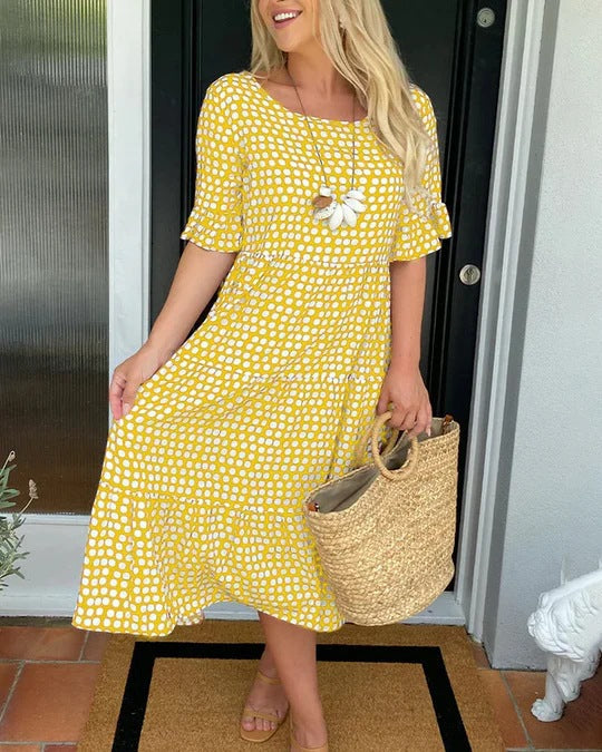 Jade | Polka Dot Midi Dress