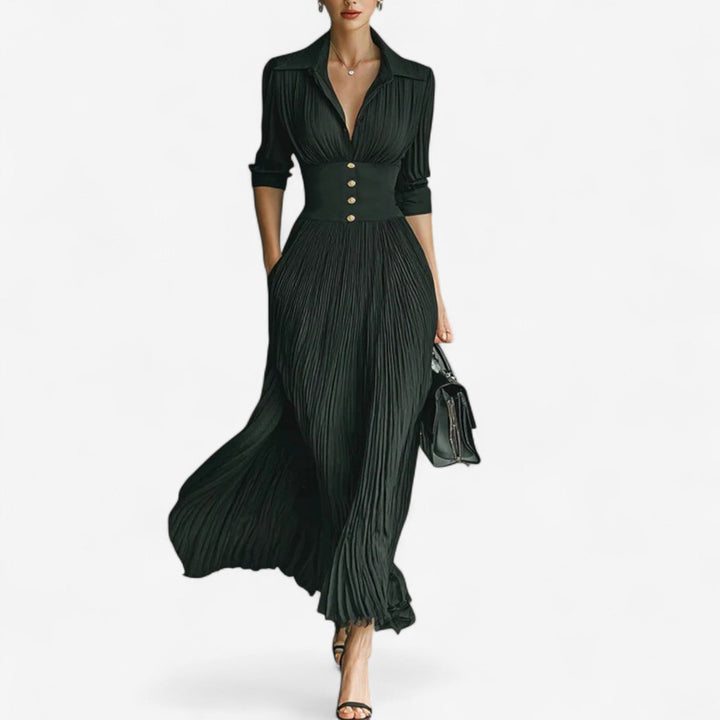 Carla™ | Pleated Maxi Dress