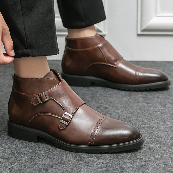 Mattias™ | Buckle Leather Boots