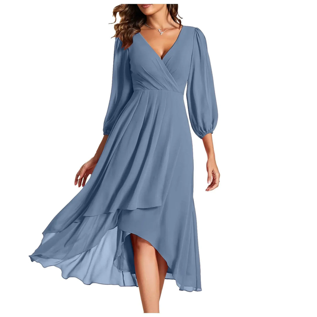 Kristina™ | Graceful Ruched High-Low Dress
