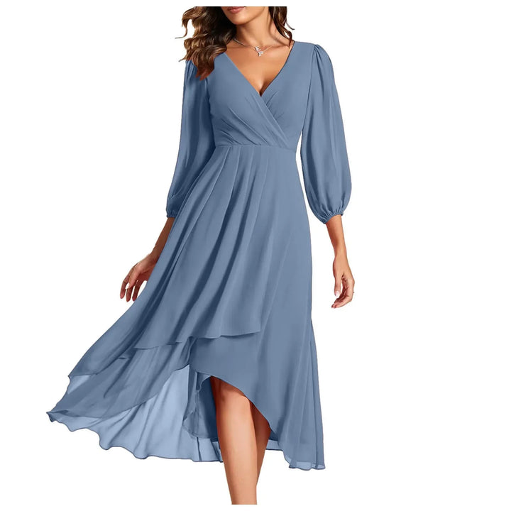 Kristina™ | Graceful Ruched High-Low Dress