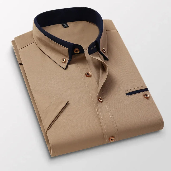 Shawn | Contrast Collar Modern Long Sleeve Shirt