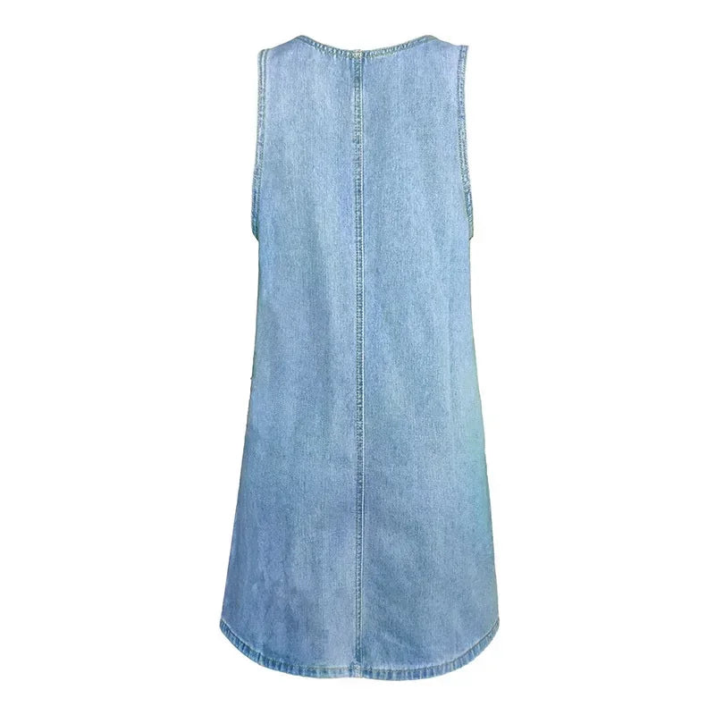 Diana™ | Practical & Light Denim Summer Dress